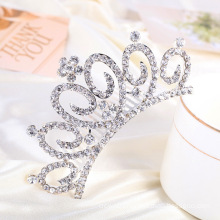 Elegant Crown Rhinestone Tiara Hair Comb for Wedding